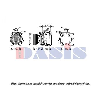 Kompressor, Klimaanlage AKS DASIS 850693N für TOYOTA RAV 4 I Cabrio (_A1_…