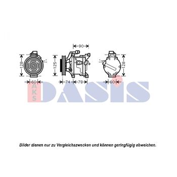 Kompressor, Klimaanlage AKS DASIS 850744N für TOYOTA YARIS (_P1_…