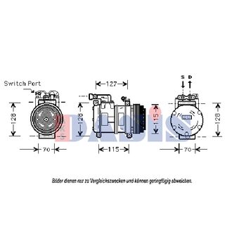 Kompressor, Klimaanlage AKS DASIS 850996N für JAGUAR XJ (X300, X330…