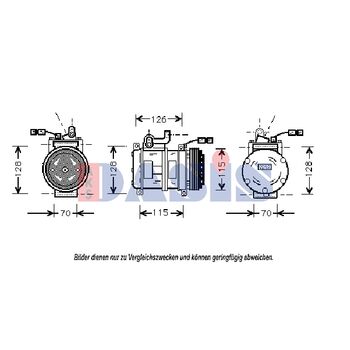 Kompressor, Klimaanlage AKS DASIS 851020N für BMW 7 (E38…