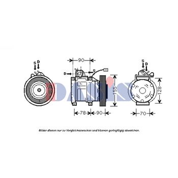 Kompressor, Klimaanlage AKS DASIS 851389N für HONDA ACCORD VI Coupe (CG) SHUTTLE…