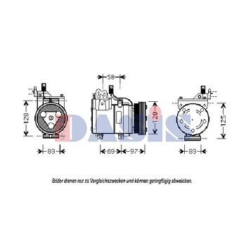 Compressor, air conditioning -- AKS DASIS, HYUNDAI, ACCENT II (LC), ...