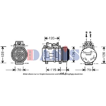 Compressor, air conditioning -- AKS DASIS, MERCEDES-BENZ, SL (R129), ...