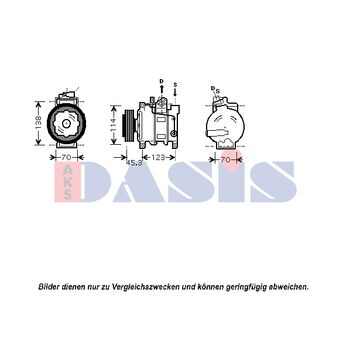 Kompressor, Klimaanlage AKS DASIS 851552N für AUDI A4 (8E2, B6) A4 Avant (8E5, …