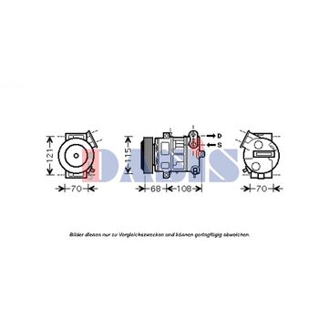 Compressor, air conditioning -- AKS DASIS, FIAT, GRANDE PUNTO (199_), ...