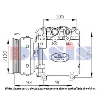 Kompressor, Klimaanlage AKS DASIS 851647N für MITSUBISHI CARISMA (DA_) CARISMA …