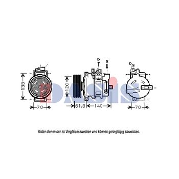 Kompressor, Klimaanlage AKS DASIS 851663N für VW PASSAT (3B3) PASSAT Variant (…