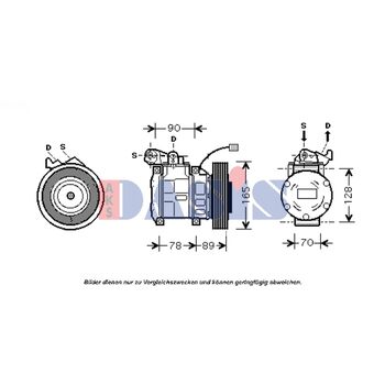 Kompressor, Klimaanlage AKS DASIS 851674N für HONDA ACCORD V (CC, CD) ACCORD V …