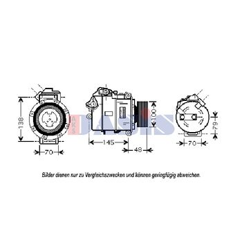 Compressor, air conditioning -- AKS DASIS, BMW, 3 Touring (E91), ...