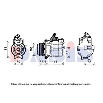 Compressor, air conditioning -- AKS DASIS, LAND ROVER, RANGE ROVER III...