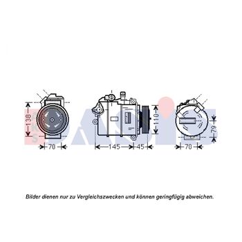 Kompressor, Klimaanlage AKS DASIS 851905N für BMW 5 (E60) 5 Touring (E61) 6 (E63…
