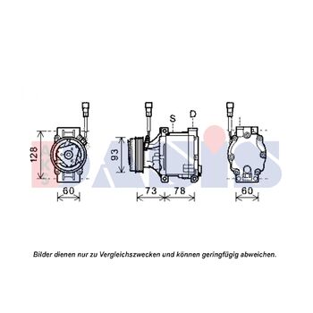 Kompressor, Klimaanlage AKS DASIS 851979N für SUBARU LEGACY IV (BL) LEGACY IV …