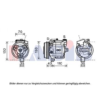 Compressor, air conditioning -- AKS DASIS, SUBARU, FORESTER (SG), ...