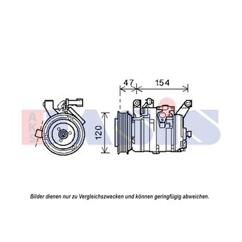 Kompressor, Klimaanlage AKS DASIS 852552N für CHRYSLER PT CRUISER (PT_…