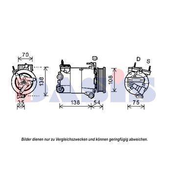 Compressor, air conditioning -- AKS DASIS, FORD, LAND ROVER, VOLVO, ...