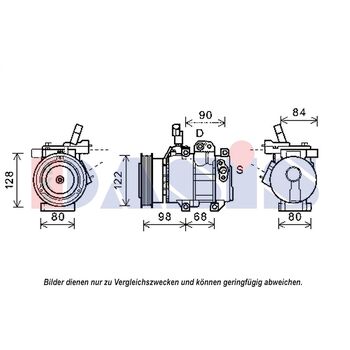 Compressor, air conditioning -- AKS DASIS, HYUNDAI, i20 (PB, PBT)...