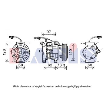 Kompressor, Klimaanlage AKS DASIS 852627N für TOYOTA HILUX VII Pick-up (_N1_, …