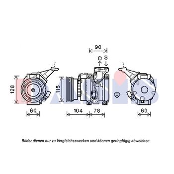 Kompressor, Klimaanlage AKS DASIS 852635N für TOYOTA AVENSIS VERSO (_M2_…