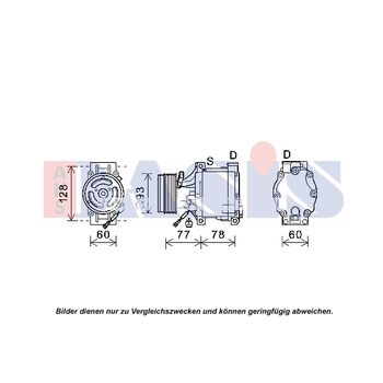 Kompressor, Klimaanlage AKS DASIS 852818N für SUBARU LEGACY IV (BL) LEGACY IV …