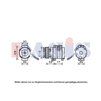 Kompressor, Klimaanlage AKS DASIS 852819N für SUBARU LEGACY V (BM) LEGACY V …