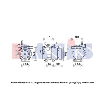Kompressor, Klimaanlage AKS DASIS 852837N für KIA CERATO Stufenheck (LD) CERATO …