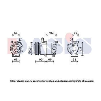 Kompressor, Klimaanlage AKS DASIS 852856N für HYUNDAI ELANTRA Stufenheck (MD, UD…