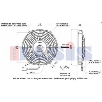 Fan, A/C condenser -- AKS DASIS, Fan Axial / Radial Blower 6/12/24 Volt,...